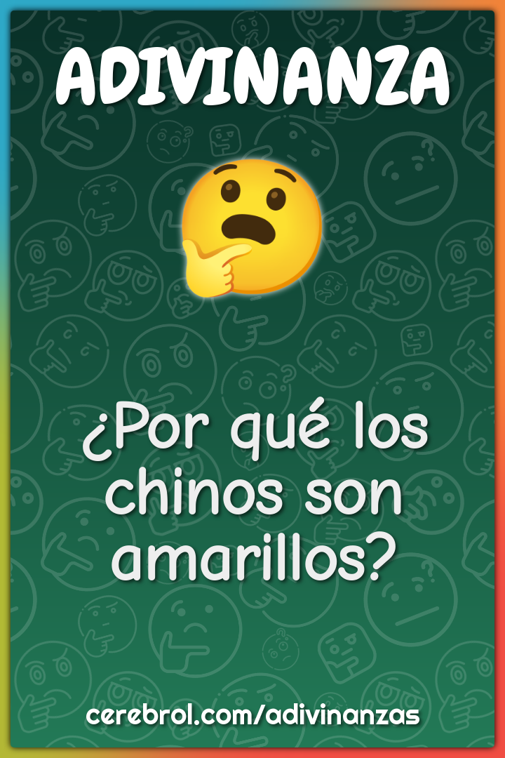 ¿Por qué los chinos son amarillos?