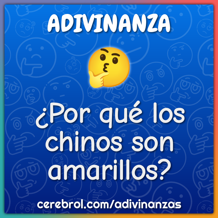¿Por qué los chinos son amarillos?