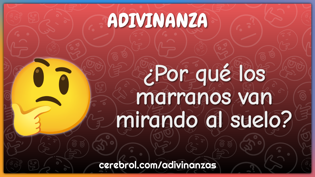 ¿Por qué los marranos van mirando al suelo?