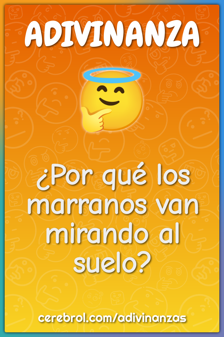 ¿Por qué los marranos van mirando al suelo?