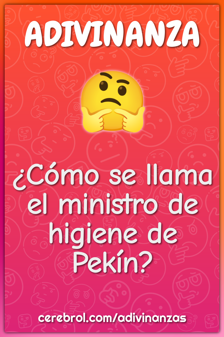 ¿Cómo se llama el ministro de higiene de Pekín?