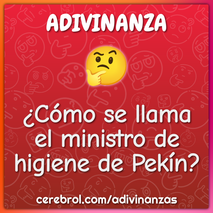 ¿Cómo se llama el ministro de higiene de Pekín?
