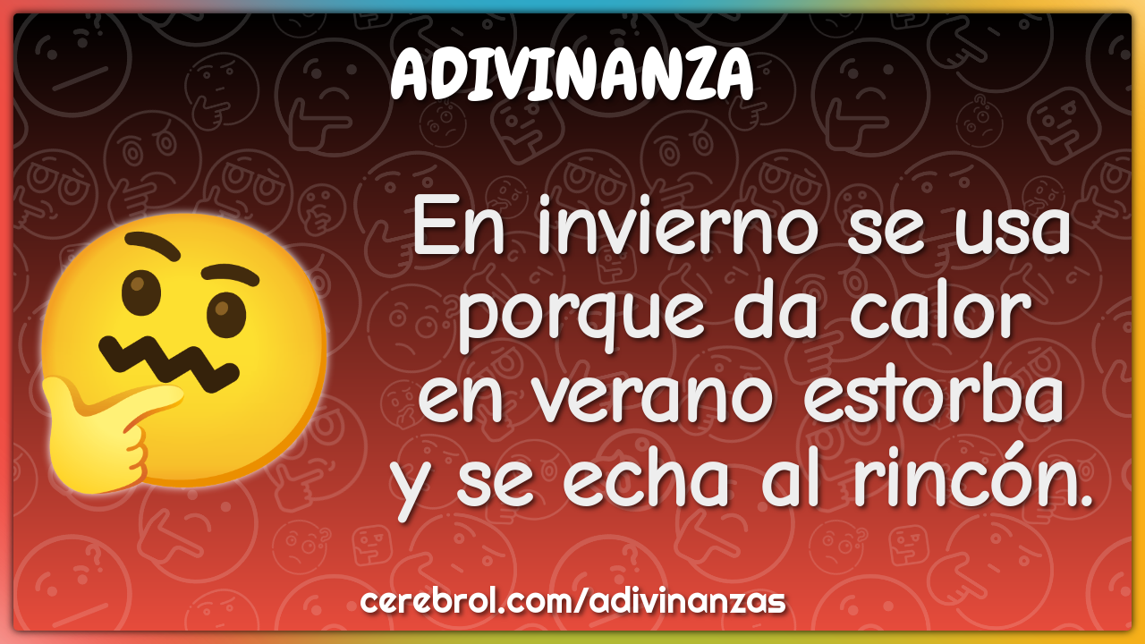 En invierno se usa porque da calor en verano estorba y se echa al...