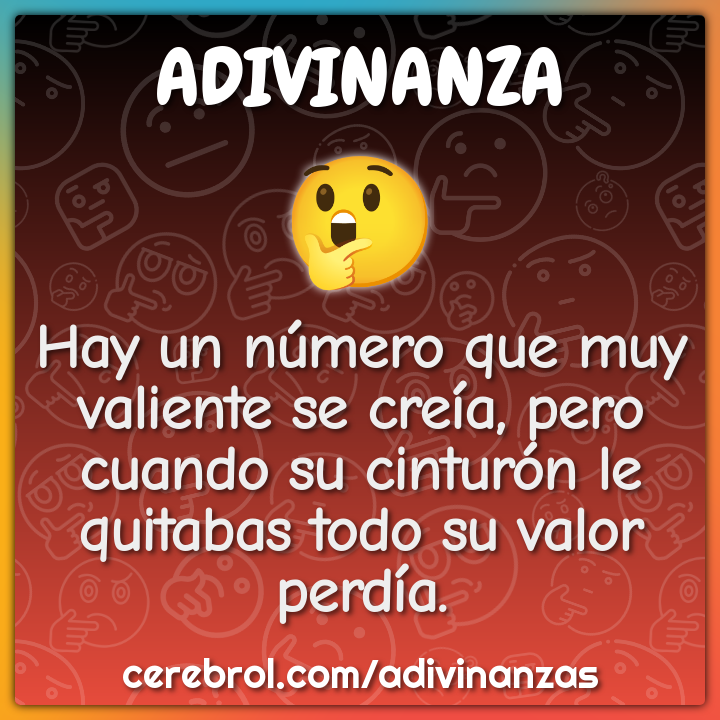 Hay un número que muy valiente se creía, pero cuando su cinturón le...