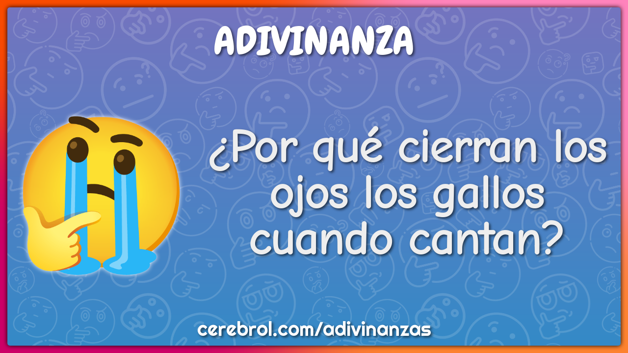 ¿Por qué cierran los ojos los gallos cuando cantan?