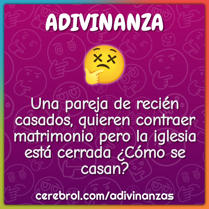 Una pareja de recién casados, quieren contraer matrimonio pero la...