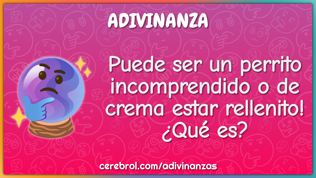 Puede ser un perrito incomprendido o de crema estar rellenito! ¿Qué...