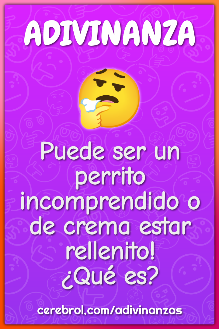 Puede ser un perrito incomprendido o de crema estar rellenito! ¿Qué...