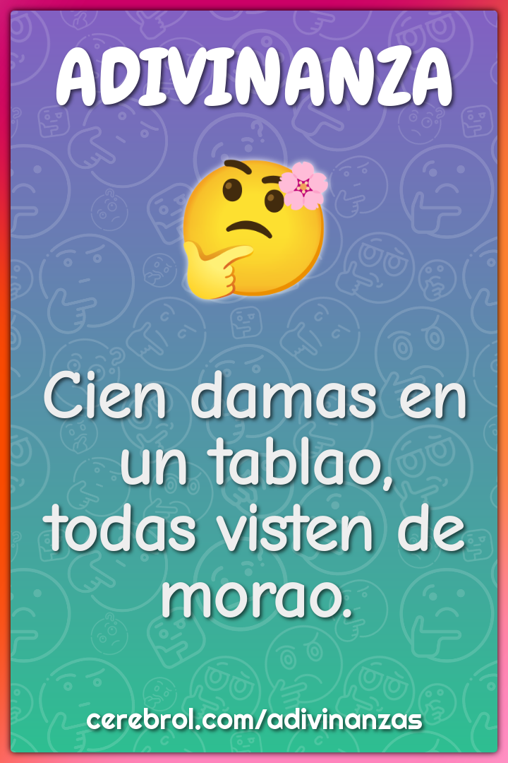 Cien damas en un tablao,
todas visten de morao.