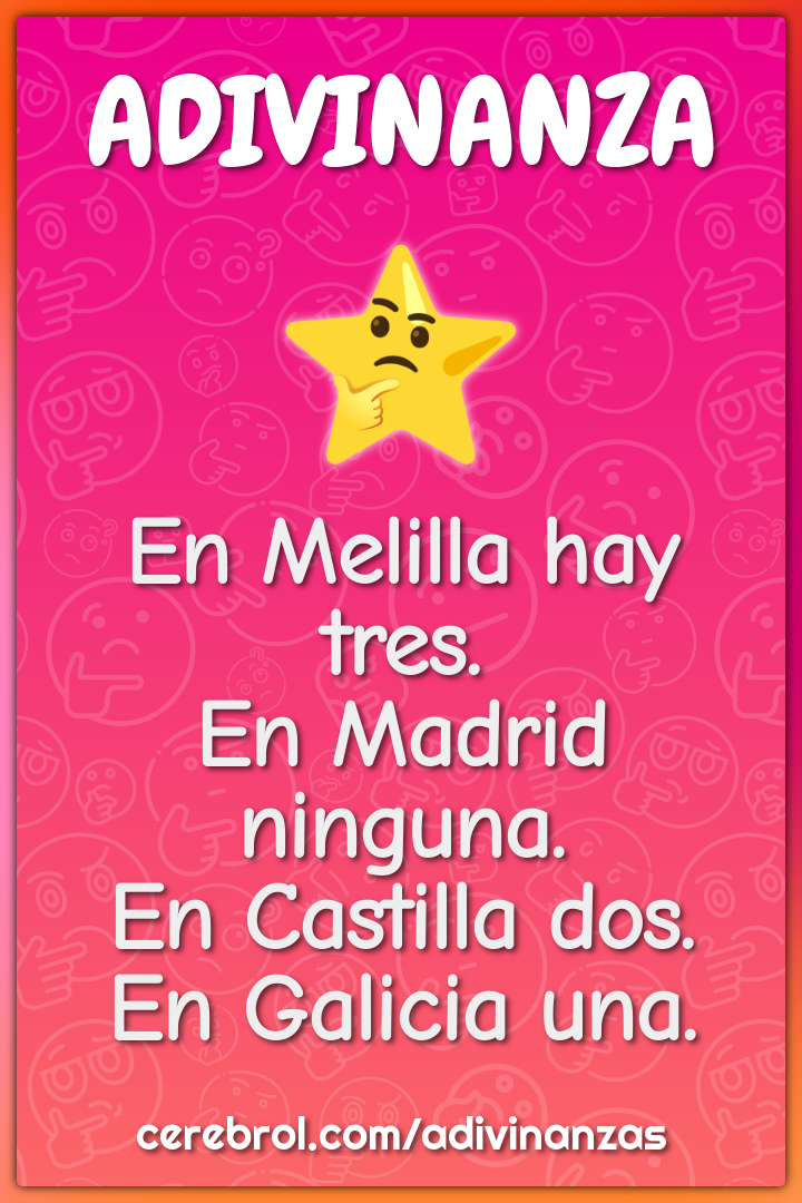 En Melilla hay tres. En Madrid ninguna. En Castilla dos. En Galicia...